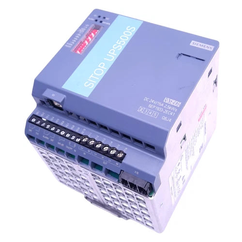 Siemens 6EP1933-2EC41 SITOP UPS500S Power Supply, 24VDC 17.5A In, 24VDC 15A Out