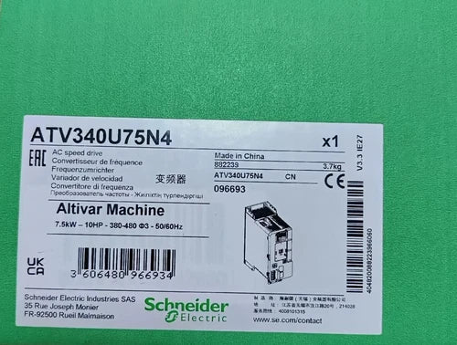 ATV340U75N4 New Schneider Variable frequency drive IN STOK ship by UPS