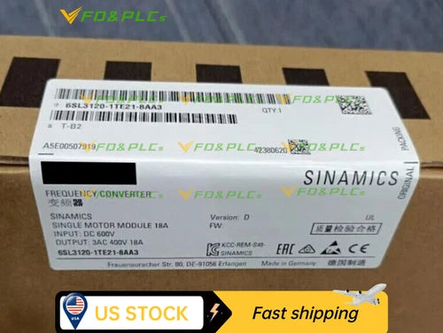 NEW Siemens 6SL3120-1TE21-8AA3 SINAMICS S120 Motor Module 6SL3 120-1TE21-8AA3