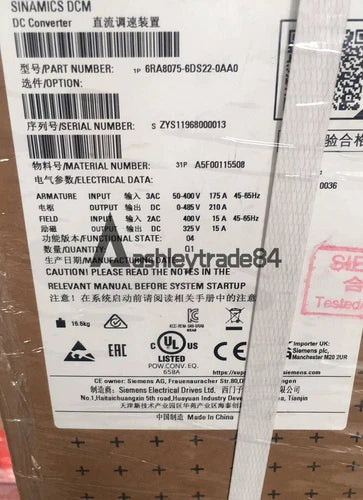 1PC NEW SIEMENS DC SPEED REGULATOR 6RA8075-6DS22-0AA0