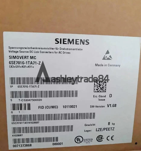 1PCS NEW SIEMENS Inverter 6SE7016-1TA71-Z Z=C43+G91+K01+K11