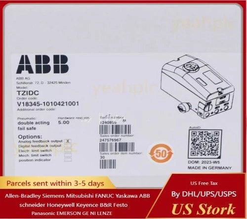 ABB NEW V18345-1010421001S Valve Positioner V18345-1010421001 IN BOX