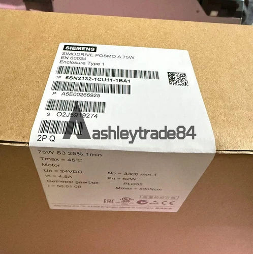 1PCS NEW SIEMENS PROGRAMMABLE POSITIONING MOTOR 6SN2132-1CU11-1BA1
