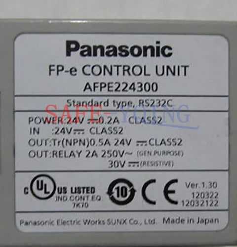 1PCS Panasonic PLC Controller FP-E AFPE224300 Used