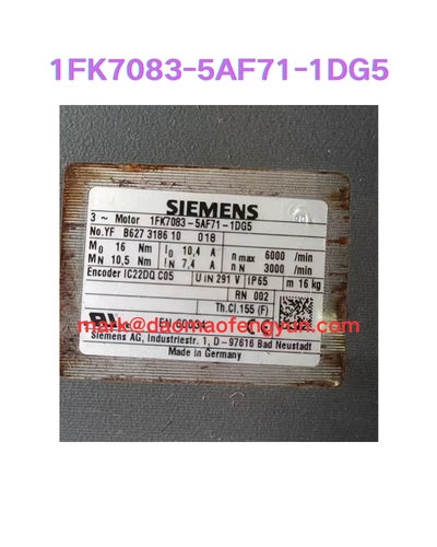 1FK7083-5AF71-1DG5 Used SIMOTICS S synchronous servo motor 1FK7 Compact 16 Nm