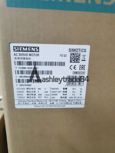 1PCS NEW SIEMENS V90 5KW Servo Motor 1FL6094-1AC61-2LB1