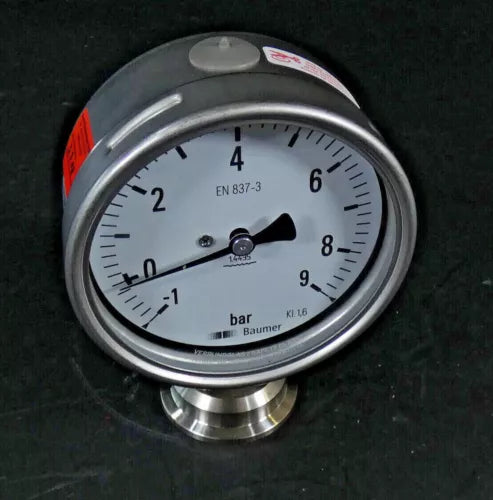 Baumer Plattenfedermanometer DP100 | Edelstahl 1.4435 / Verbundglas