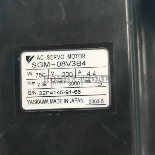 ONE Yaskawa SGM-08V3B4 Servo Motor Used