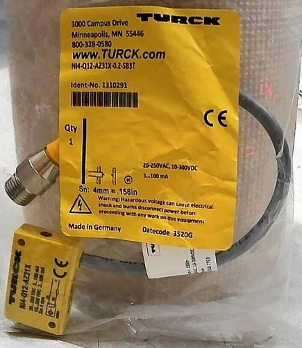 TURCK NI4-Q12-AZ31X-0.2-SB3T RECTANGULAR INDUCTIVE PROXIMITY SENSOR (SEALED) *FS