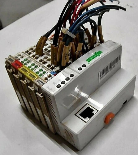 WAGO 750-41, (2) 750-402, 750-504, 750-600 ENET FIELDBUS COUPLER w/ MOD'S FR SHP