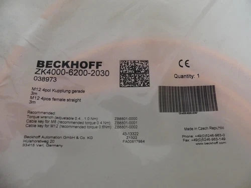 BECKHOFF ZK4000-6200-2030