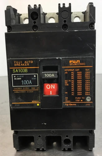 FUJI ELECTRIC SA103B 100A Auto Breaker 3 Pole     4F