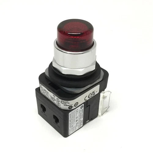 Allen Bradley 800T-QBH2R LED Illuminated Pushbutton Switch Red, 12-130V, 1NO-1NC