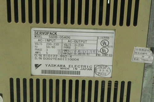 1PC Used Yaskawa AC servo drive SGDB-05ADG Tested