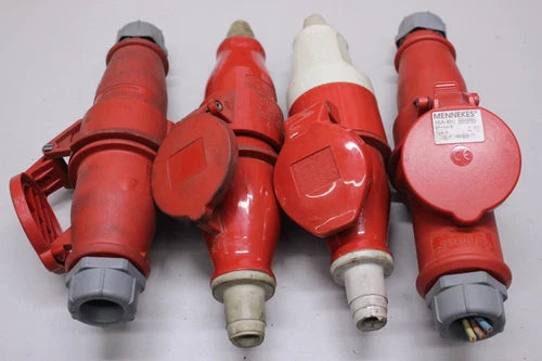 4x MENNEKES 50-60 Hz 400 V 3P+N+  Steckdose Normal Starkstrom Kupplung TYP5