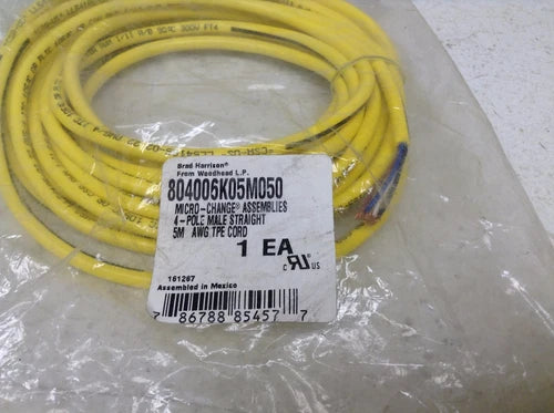Woodhead Brad Harrison 804006K05M050 Micro Change 4 Pole Male 5M 804006K05 New