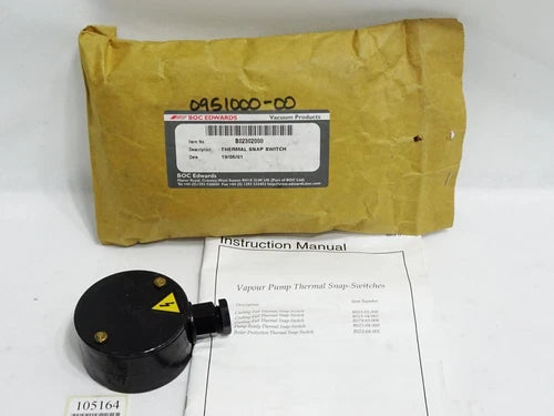 Edwards B02302000 B023-02-000 Cooling-Fail Thermal Snap Switch / Neu