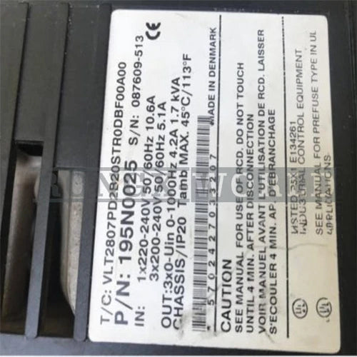 ONE Danfoss VLT2807PD2B20STR0DBF00A00 195N0025 Inverter USED