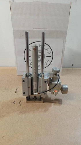 SMC MGGLB20TN-150 Guided Slide Cyl. 145psiW/IR2000-N02 Regulator150psi GHA-34