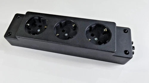 Wieland 99.601.0028.0 | 3fach Steckdosen-Modul ohne Schalter Schwarz