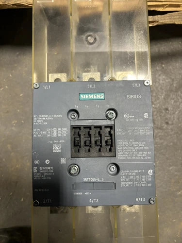 SIEMENS 3 PH CONTACTOR 3RT1065-6NP36 24V COIL 330A AMP 3RT10656NP36 USED