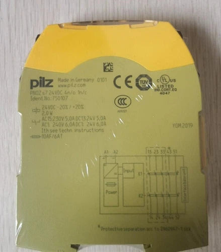 750107 New Sealed PILZ 750107 PNOZ s7 C 24VDC 4n/o 1n/c Safety Relay