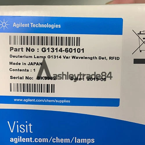ONE NEW AGILENT UV DEUTERIUM LAMP G1314-60101 G131460101