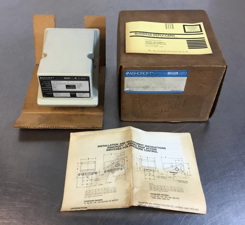 ASHCROFT LPSN4GB25 SNAP ACTION PRESSURE SWITCH 200 PSI   6B