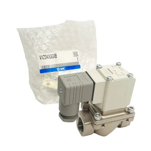 SMC VXZ240GGXB Solenoid Valve For Air, Rc1/2, 0-0.7MPa, NC, 24VDC Coil