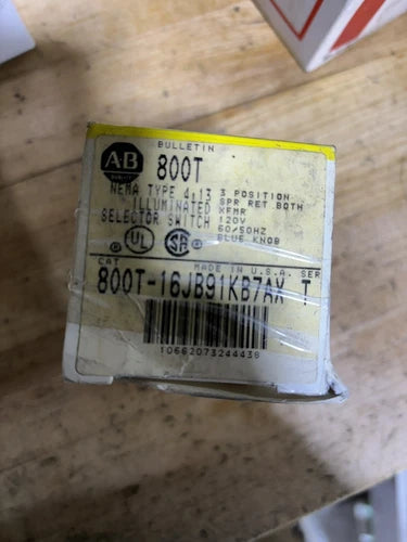 Allen Bradley 800T-16JB91KB7AX Illuminated Blue Pushbutton 120v-ac