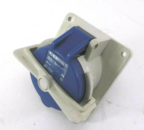 CEEform Anbausteckdose 32A-9h | 220-240V~ | 4 polig | Au?enma? 100x90 mm