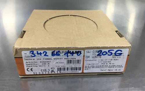 Lapp Kabel X07V-K 1X1 TINNED VIOLET 450/750V  Wire    6B-1