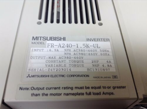 Mitsubishi FR-A240-1.5K-UL
