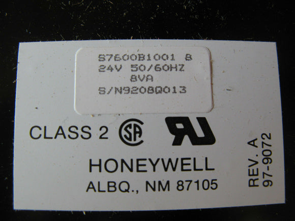 HONEYWELL s7600b1001
