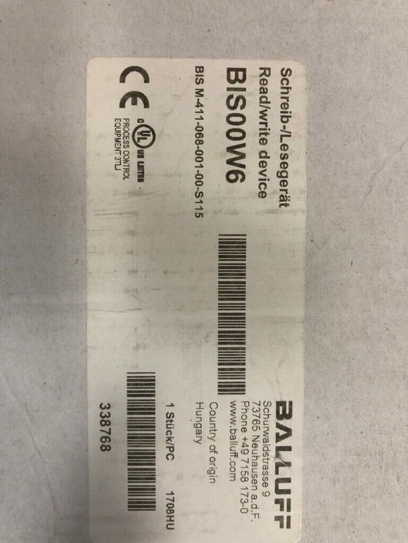 BALLUFF BIS00W6 - BIS M-411-068-001-00-S115