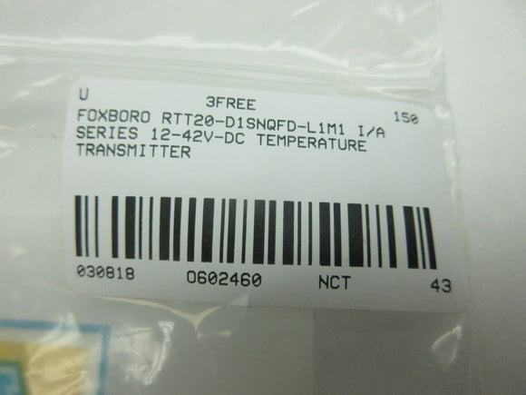FOXBORO rtt20-D 1 snqfd-l1m1